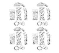 ERINGOGO Ciondoli per Unghie in Lega Catene Intrecciate Set 100 Pezzi Argento per Decorazioni Nail Art Punk Goth Accessori Manicure Acrilico per Look Festivi e Quotidiani