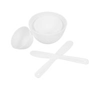 ERINGOGO Ciotole in Silicone Per Maschera Viso Fai Da Te Con Bastoncini Per Miscelazione Kit Per Spa e Cura Della Bianco Grande Medio Piccolo