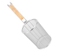 ERINGOGO Colino Pasta in Acciaio con Manico in Legno Cucchiaio Scolapasta e Leggero per Spaghetti e Noodles Utensile Cucina con Perforato e Impugnatura