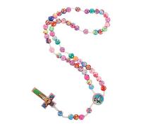 ERINGOGO Collana Di Rosari Gioielli Delicati E Colorati Gioielli Di Moda Per Donne Catene Gioielli Per Ragazze Gioielli Religiosi Croce Di Legno
