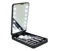 ERINGOGO Compact False Eyelash Case with Led Light and Mirror Makeup Organizer for Travel Lightweight and Portable Eyelash Storage Box for Cosmetic Bags