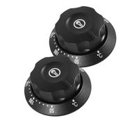 ERINGOGO Copertura Manopola Termostato in Plastica Nera D-shape, Compatibile Versatile, 2 Pezzi Scala Temperatura 50-300 ℃ per Forni e Friggitrice