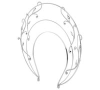 ERINGOGO Copricapo da Dea Tre Strati Cerchietto di Foglie per Capelli Tiara per Accessori da Sposa Principessa per Feste di Matrimonio