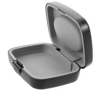 ERINGOGO Custodia Nera Design a Coperchio Sigillato in ABS e PVC, Scatola Piccola Leggera per Protezione e Trasporto Quotidiano per Apparecchi Acustici