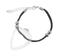 ERINGOGO Custodia Porta Plettri per Chitarra e Basso con Bracciale a Forma di Cuore, Design Unico in Plastica e Fibra di Poliestere per Organizzazione Efficiente a Casa o Performance