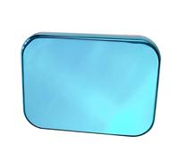 ERINGOGO Custodia Portatile per Occhiali in Plastica Blu con Specchio Integrato, Organizer Compatto per Mantenere gli Occhiali Puliti, per Ragazze in Viaggio