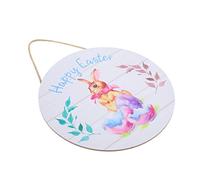 ERINGOGO Decorazione di Uova di Pasqua Bunny Easter Decorativo Moderno Rosa Decorazioni Murali per La Casa Muro Sospeso della Porta del Coniglio Numero Il di Legno