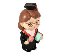 ERINGOGO Decorazione Torta Laurea Cake Topper Statuina Resina Dottoranda Accessorio per Tavolo Dessert e Forniture per Feste di Laurea