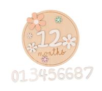 ERINGOGO Dischi in Legno Per Neonati Cartelli Mensili Per L'età Del Bambino Accessori Per La Fotografia Decorazioni Per La Cameretta Del Bambino Annuncio Di Nascita