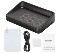 ERINGOGO Display Hud per Auto Nero in Abs Misuratore di Velocità Digitale e Compatibilità per Interni Auto Funzione Multifunzionale e Segnalatore Autovelox