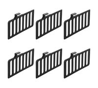 ERINGOGO Divisori per Scarpe in Plastico Nero 6 Pezzi Compatibili per Armadio e Scarpiera da Interno per Massimizzare lo Spazio Spessore Ripiani Fino a 1cm