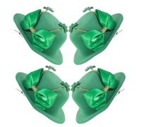 ERINGOGO Fermagli per Chioma a Forma di Cappello da Folletto Verde con Fiocco Trifoglio, Set da 4 Pezzi, Accessori per Festa e Costume del Giorno di San Patrizio per Donne