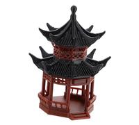 ERINGOGO Figurina Pagoda Miniatura per Paesaggi Micro Decorazione Giardino Zen con Design Torre Angolare Ornamento per Acquari e Bonsai Accessorio Architettura Antica in Altezza