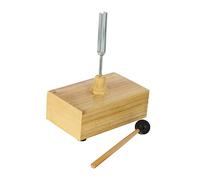 ERINGOGO Forchetta di Accordatura 512hz Base in Materiale Sintetico Beige, Set Mazza e Scatola per Esperimenti Acustici e Verifica Propagazione Onde Sonore per Studenti e Insegnanti