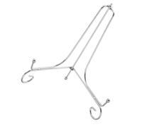 ERINGOGO Frame di Visualizzazione Scolapiatti Decorativo Titolare Montare Piatto Cavalletto Porta Targa Scaffale Espositivo in Piedi per Visualizzazione Display Ferro da Stiro Argento