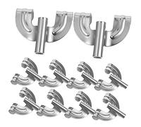ERINGOGO Ganci Compatibili Cerchi Standard per Grancassa 10 Pezzi in Metallo Facili da Installare, Accessori per Strumenti a Percussione Argento per Batteria
