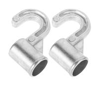 ERINGOGO Ganci per Asta Armadio in Lega di Alluminio 25 MM Set da 2 Ganci Resistenti per Guardaroba Camera da Letto Supporto per Asta senza Foratura per Ottimizzazione Spazio e Uso