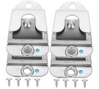 ERINGOGO Ganci Per Microfono Per Radio Cb e Radioamatori 4 Pezzi in Acciaio Inox, Supporto Resistente Per Microfono Da Auto, Ufficio e Casa, Clip Di Fissaggio Compatta e Robusta