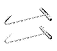 ERINGOGO Ganci per Tombino in Acciaio Inox 2 Pezzi Gancio a T Sollevatore per Coperchio Fognario Resistente alla Corrosione Attrezzo Portatile per Manutenzione Cittadina e Servizi