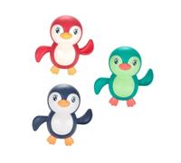 ERINGOGO Giocattolo a Carica a Forma di Pinguino 3 Pezzi Set Giocattolo da Bagno Galleggiante Colorato per Ragazzo Ragazza Superficie Liscia per Bagnetto Divertente