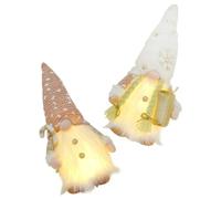 ERINGOGO Gnomo Natalizio Luminoso Luce Led, Decorazione Versatile e Cotone Pp, Design Maschile e Femminile, per Esposizione su Finestre e Scrivanie Natalizie