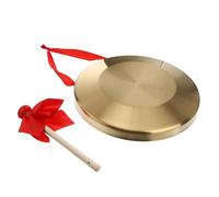 ERINGOGO Gong a Mano in Rame da 32 Cm con Martello e Cordino Rosso, Strumento a Percussione Tradizionale Cinese per Sviluppo del Senso Ritmico e Uso Didattico per Ragazzo Ragazza