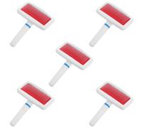 ERINGOGO Kit 5 Pezzi Pettine per Animali Domestici in Plastica per Cani e Gatti, Strumento per Toelettatura e Controllo della Perdita di Pelo, per Cuccioli e Pelo