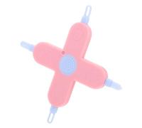 ERINGOGO Kit Cura Bebè 4 in 1 Design a Croce, per Pulizia Orecchie e Naso, Taglio Unghie Sicuro, Pp e Pet, Rosa