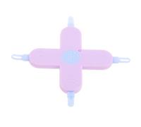 ERINGOGO Kit Cura Bebé 4 in 1 per Naso e Orecchie, Design a Croce, in Pp e Pet, per Pulizia Sicura e Taglio Unghie, Lavanda