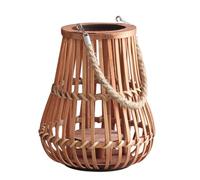 ERINGOGO Lanterna Portatile Creativa in Bambù Naturale Manico Lanterna Ornamentale Festiva Sospesa per Decorazione Casa e Matrimonio Cava per Atmosfera Vintage