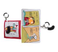 ERINGOGO Libri di Stoffa per Ragazzo Ragazza Set da 2 Pezzi Tessuto Resistente allo Strappo Colori Vivaci e Personaggi Divertenti Libri Educativi Precoci e Lavabili per lo Sviluppo