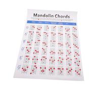 ERINGOGO Mandolino Diagramma Accordi Colore su Carta Patinata Resistente e Leggera Guida Pratica per Posizioni e Note Supporto per Studio Musicale