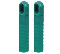 ERINGOGO Manico per Scopa in Plastica Antiscivolo Foro per Appendere Impugnatura Ergonomica Verde da 25 MM Set 2 Pezzi per Sostituzione e Ricambio Manico Scopa Pavimenti Cucina e Bagno