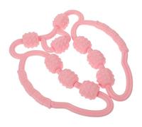 ERINGOGO Massaggiatore Gambe Manuale Rulli Multipli per Tessuti Profondi Allevia Tensione e Dolori Muscolari Portatile e Facile da Usare per Yoga e Stretching Materiale Confortevole Rosa