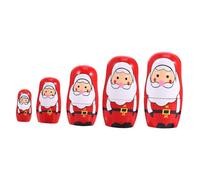 ERINGOGO Matryoshka Regalo Natale in Legno con Decorazione Natalizia Colorata e Design Divertente Casa Sicuro e Durevole per Atmosfera Festiva