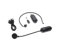 ERINGOGO Microfono Wireless Uhf Cuffia Auricolare e Microfono Pratico, Set Compatto Cavo Metallico Flessibile e Adattatore 3,5/6,35 Mm Per Amplificatori Vocali e Uso Professionale