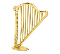 ERINGOGO Mini giocattoli Arpa minuscolo arredamento mini arpa per decorativa piccolo strumento plastica D'oro