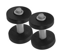 ERINGOGO Mini Manubri e Facilità di Personalizzazione in Plastica Nera 2 Pezzi Dimensioni Ridotte per Decorazioni Micro Paesaggi e Case delle Bambole