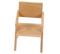 ERINGOGO Miniature Wooden Chair for Dollhouse Detailed Wooden Doll House Furniture Decor Adorable Mini Chair for Kids Playroom Living Room and Garden Scenes