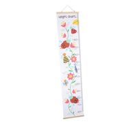 ERINGOGO Nordic Style Growth Chart for Kids Flower Design Oil Canvas Wall Ruler Height Measurement Decor for Children Room Easy to and Store
