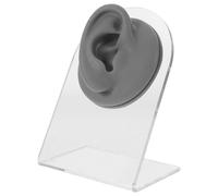 ERINGOGO Orecchio Sinistro in Silicone Morbido con Supporto, Espositore per Gioielli e Kit di Orecchio Finto per Esercitazioni di Piercing e Formazione Professionale