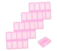 ERINGOGO Organizer Per Medicinali Portatile Custodia Sigillante 8 Scomparti Set Da 5 Per Uso Quotidiano Compatto e Leggero Per Viaggi