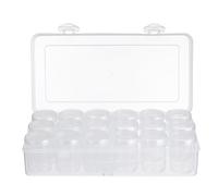 ERINGOGO Organizzatore per Medicine in Plastica Bianco 18 Scomparti, Design Semplice, Comodo per Conservare e Vedere Chiaramente All'interno, per Uso Domestico Colore Colore Casuale