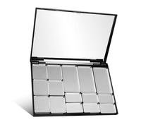 ERINGOGO Palette Trucco Magnetica Vuota con Specchio Integrato Vassoio Compatto Porta Ombretti e Rossetti per Viaggio e Uso Quotidiano Resistente e Capiente