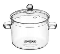 ERINGOGO Panne per La Casa per Cucinare Alte Borosilicato in Vetro in Pentola in Pentola in Vetro a Due Orecchie Istantanee Padelle Friggitteri per Padella Antiaderente Ciotola per Cucina