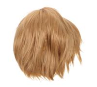 ERINGOGO Parrucca Sintetica Uomo Corto Biondo Fluffy Leggera e Resistente al Calore Capelli Morbidi per Halloween Cosplay e Feste Accessorio Versatile per Costumi e Ruoli