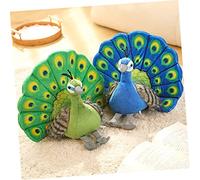 ERINGOGO Peluche Pavone Adorabile Pavone Cartone Animato Animale Simulazione Imbottita Adorabile Dei Cartoni Animati Peluche Corto Verde