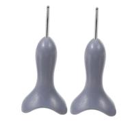 ERINGOGO Penna per Scrittura Braille 2 Pezzi per Non Vedenti Strumento di Apprendimento Tattile Ergonomico Grigio Ausilio Braille Portatile per Casa e Scuola