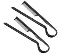 ERINGOGO Pettini a V per Chioma Lisci 2 Pezzi Neri, Modellatori per Styling Professionale, Strumenti per Parrucchieri per Controllo e Ritocchi Rapidi