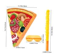ERINGOGO Piñata Pizza per Feste con Bastone Fascia e Confetti Decorazione Compleanno Tema Cibo Interattivo per Celebrazioni e Cinco De Mayo